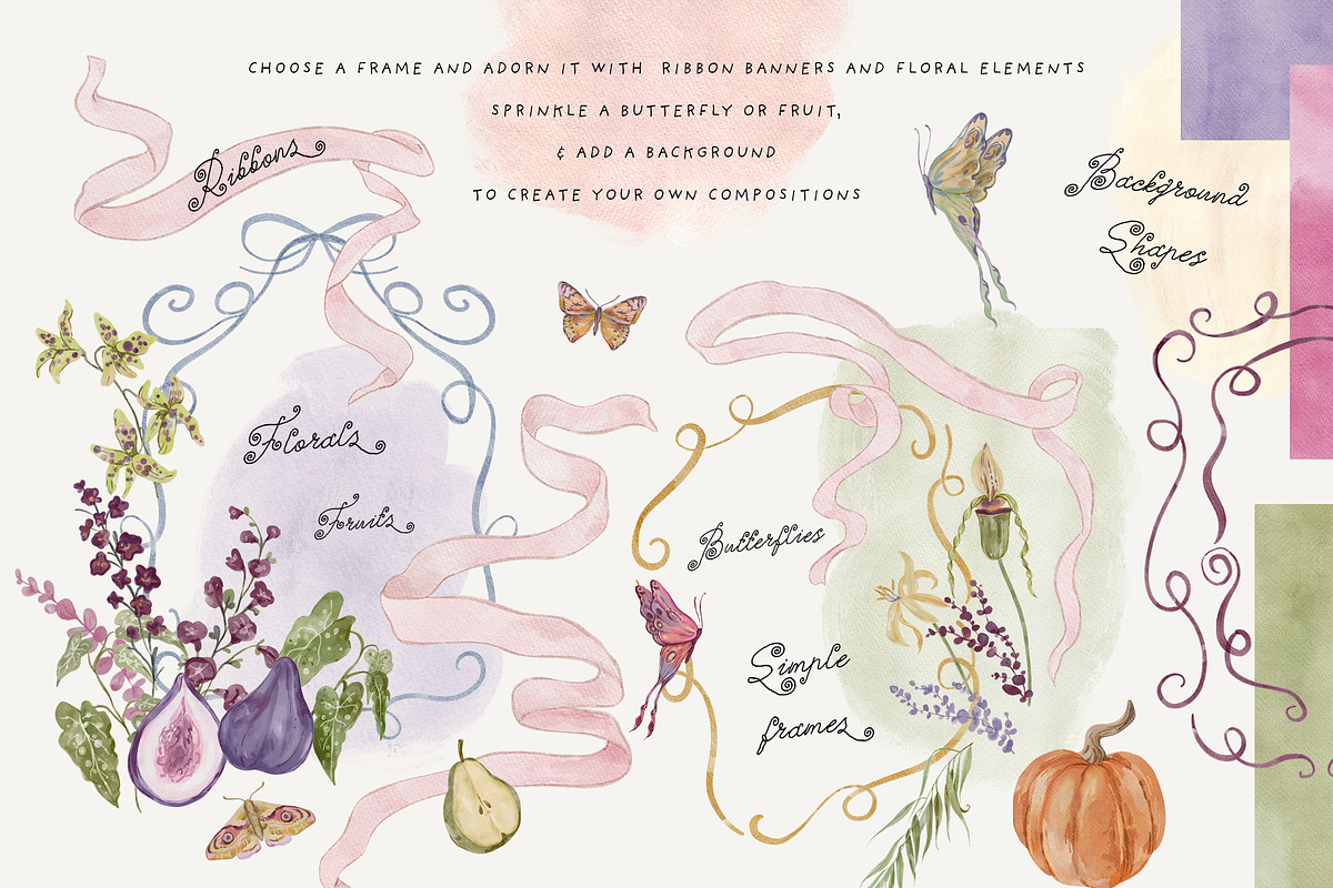 Autumn Whimsy Handpainted Florals, a Seasonal Illustration by SunnyAfternoons (Photo 3 of 23)