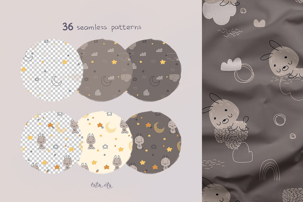 Sleeping baby animals. clipart, an Animal Illustration by tata_ota (Photo 8 of 11)