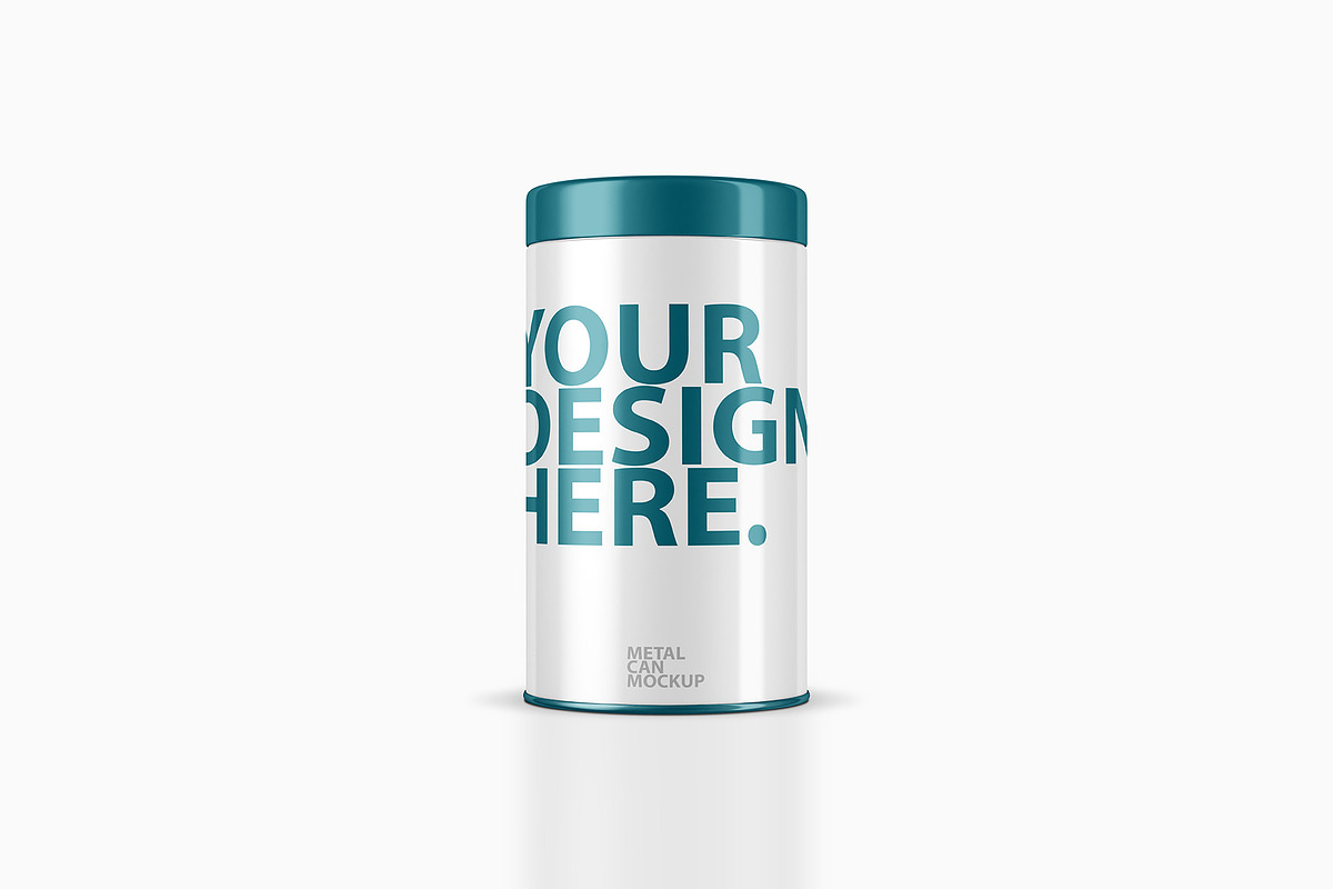 Metal CAN Packaging PSD Mockup, a Cups & Container Mockup by GreatFruit (Photo 4 of 6)