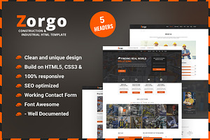 Zorgo HTML Construction Template