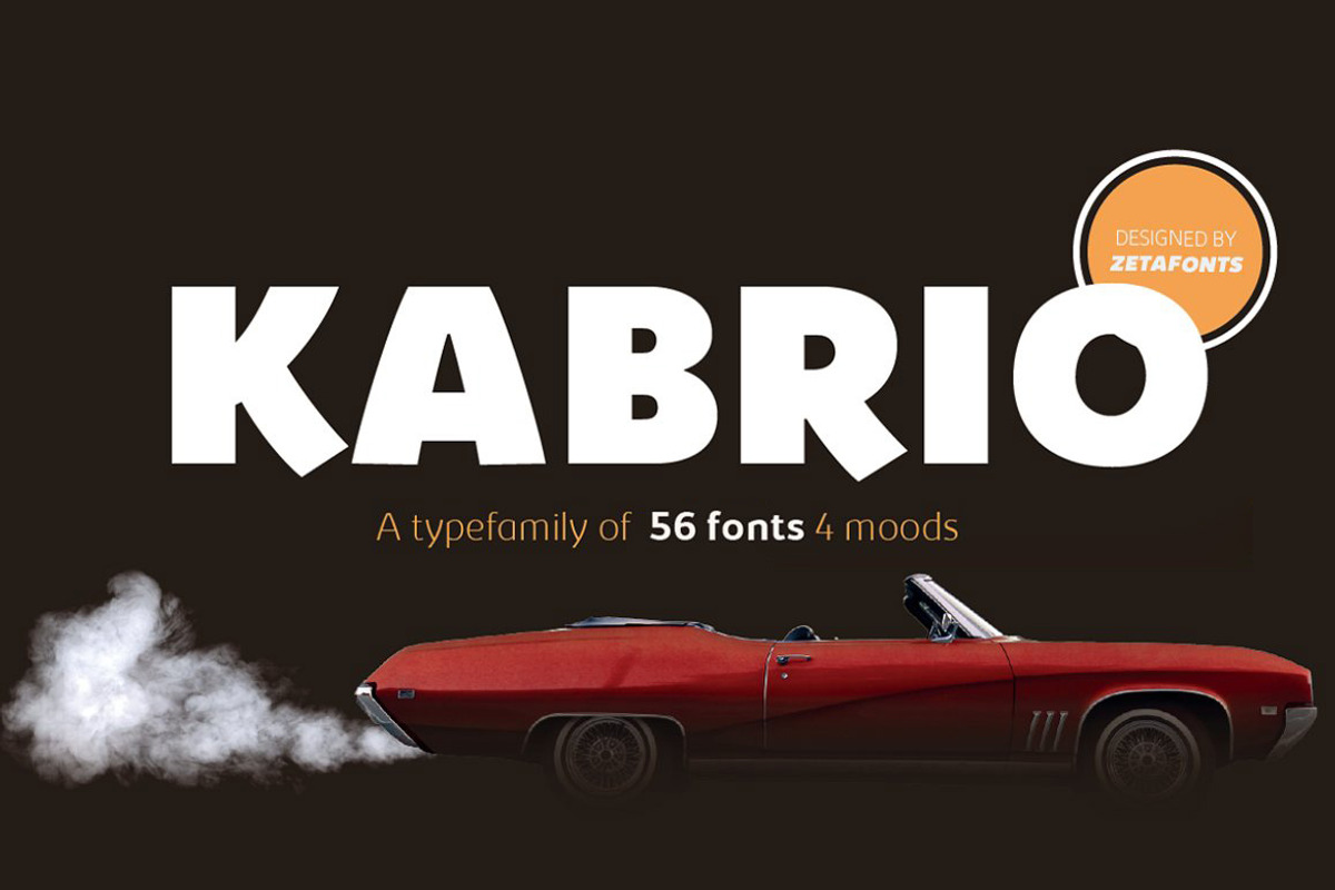 Kabrio - 56 Fonts, a Sans Serif Font by Zetafonts (Photo 1 of 11)