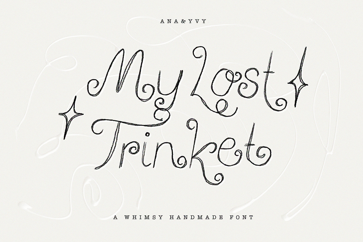 My Lost Trinket | Whimsy Curly Font, a Handwritten Font by ana & yvy (Photo 1 of 13)