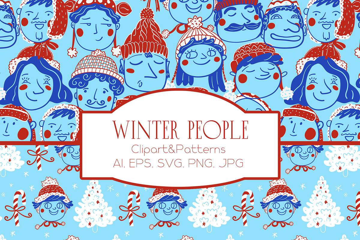 Winter People, a Seasonal Illustration by Carpet Tapete Pretzel (Photo 1 of 22)