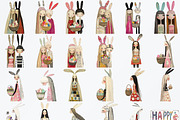 Whimsical Easter Clipart Bundle, a Decorative Illustration by Fusion Dream (Thumbnail 2 of 10)