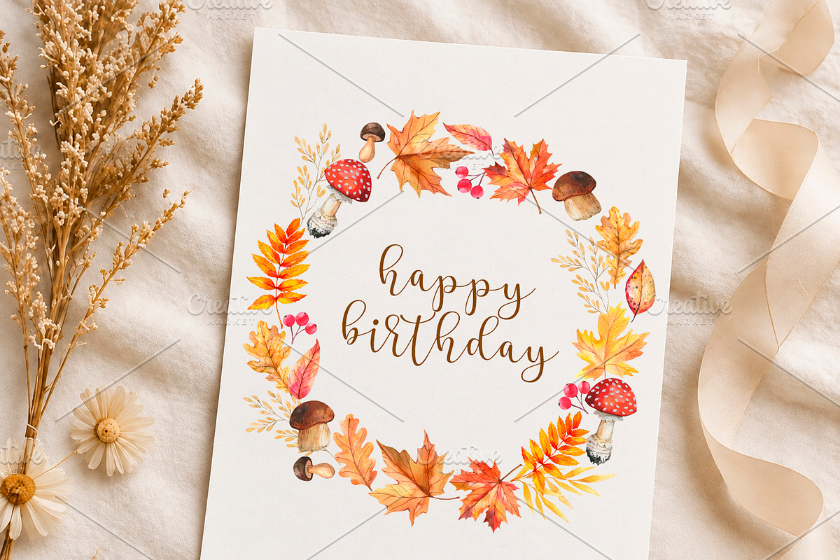 Watercolor Fall Bundle PNG, a Seasonal Illustration by PatternPalette (Photo 8 of 15)