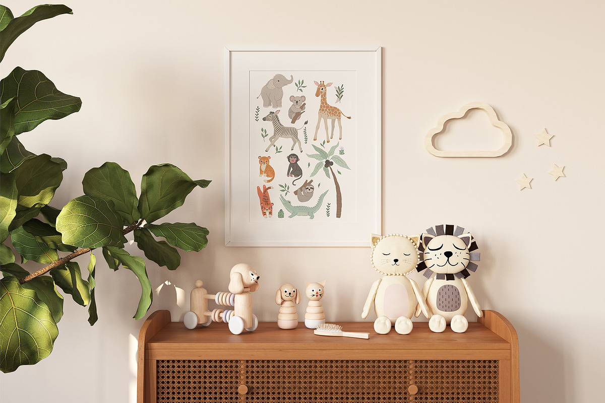 Safari Baby animals illustration, an Animal Illustration by OxanaTally (Photo 8 of 18)