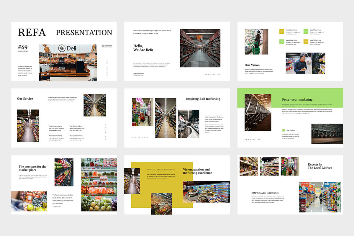 Refa : Food Retail Google Slides, a Presentation Template by Punkl Camp (Photo 2 of 9)