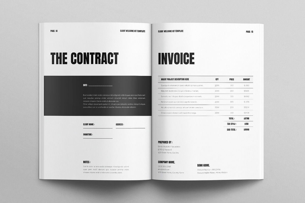 Welcome Kit Template, a Brochure Template by E-Type (Photo 6 of 7)