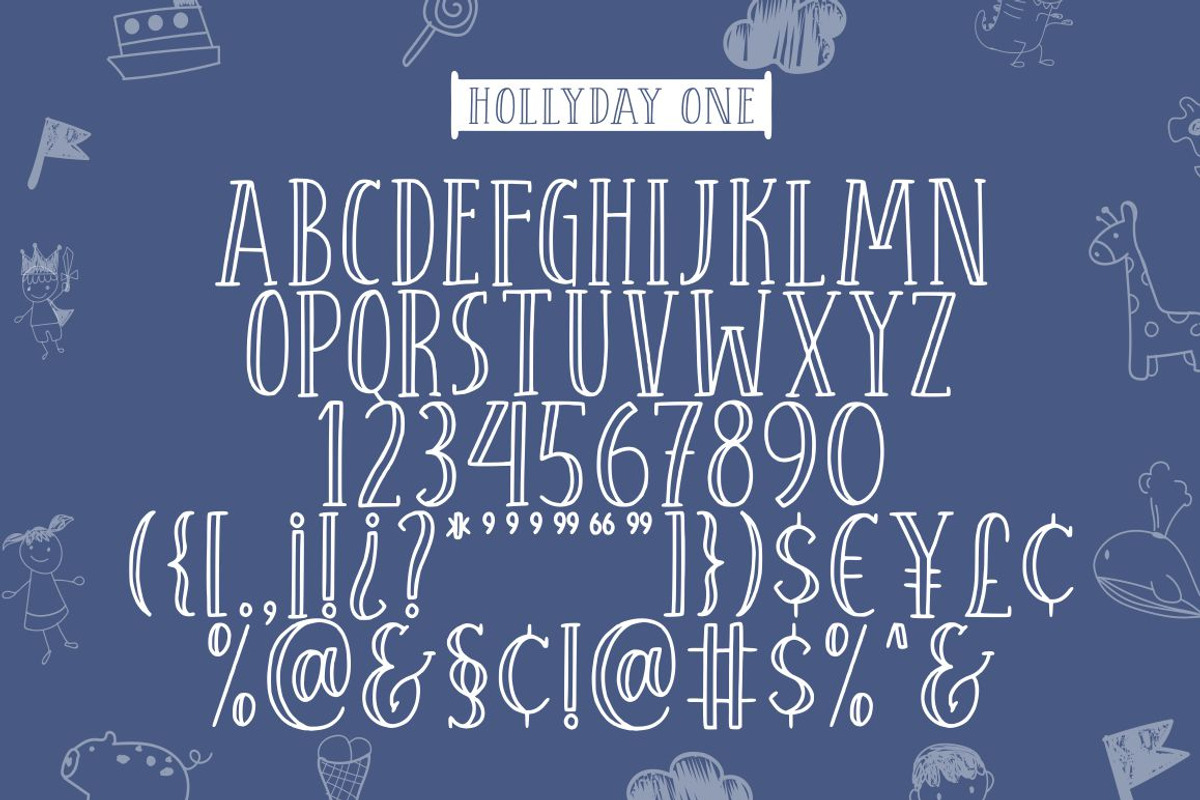 Hollyday - Handdrawn Font preview 5