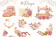 Watercolor Sewing Collection, an Illustration by Nadya Saen Art (Thumbnail 3 of 12)