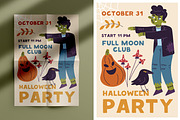 Halloween party poster designs set, a Seasonal Illustration by Good Studio (Thumbnail 3 of 4)