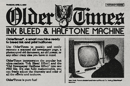 OlderTimes | Ink Bleed + Halftone, a Layer Style Add-On by Thundr Co.
