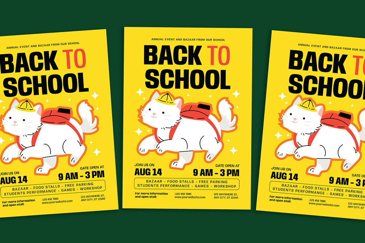 Back To School Bazaar Flyer, a Flyer Template by Gumico Studio. (Photo 1 of 3)