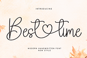 Best Time | Script Font, a Handwritten Font by Scratchones (Thumbnail 1 of 9)