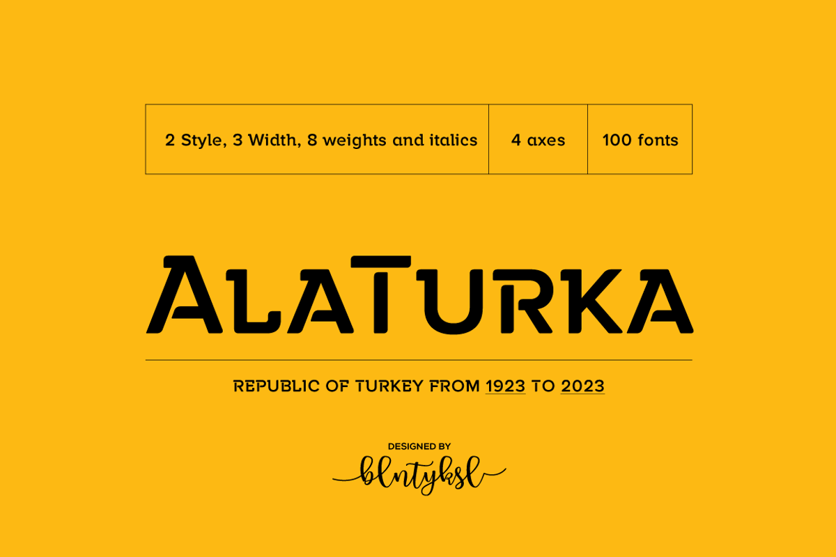 Alaturka - 30% SAVE, a Sans Serif Font by BULENT YUKSEL (Photo 1 of 15)