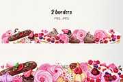 French Sweets Watercolor Collection, a Food Illustration by Olga Alexeenko (Thumbnail 4 of 6)