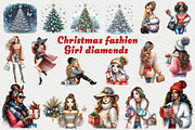 Christmas fashion Girl diamonds png, a Seasonal Illustration by FITALARTSNEDIGI (Thumbnail 2 of 10)