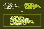 Gwyneth | modern script layered, a Handwritten Font by Barkah (Thumbnail 4 of 8)