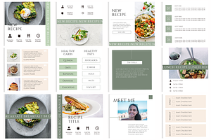 Food Blog Social Media Templates