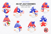 Gnome USA 4th of July watercolor, a Seasonal Illustration by Vavavan Artwork (Thumbnail 2 of 5)