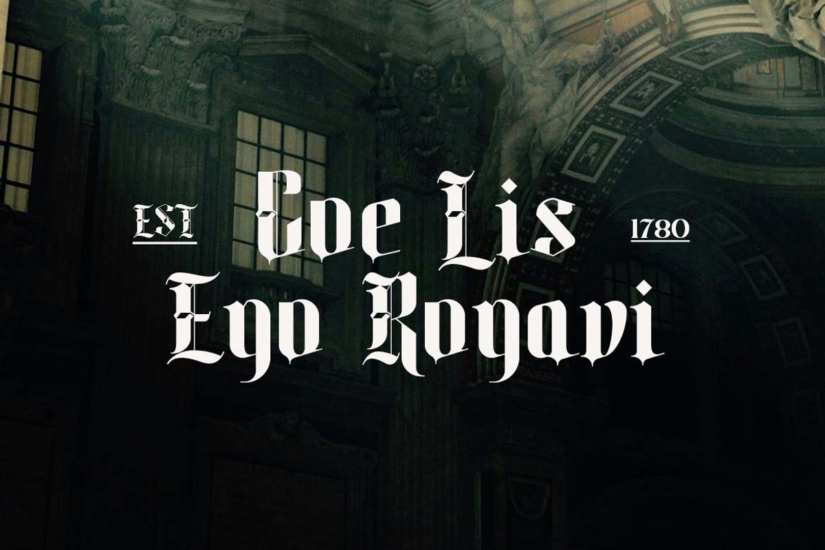 Monarch Shadow Blackletter Font, a Blackletter Font by UICreative (Photo 7 of 13)