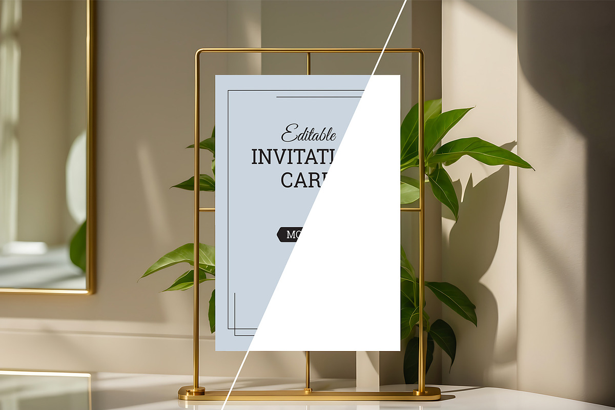 Editable Invitation Card Mockup, a Product Mockup by graphypix (Photo 3 of 4)