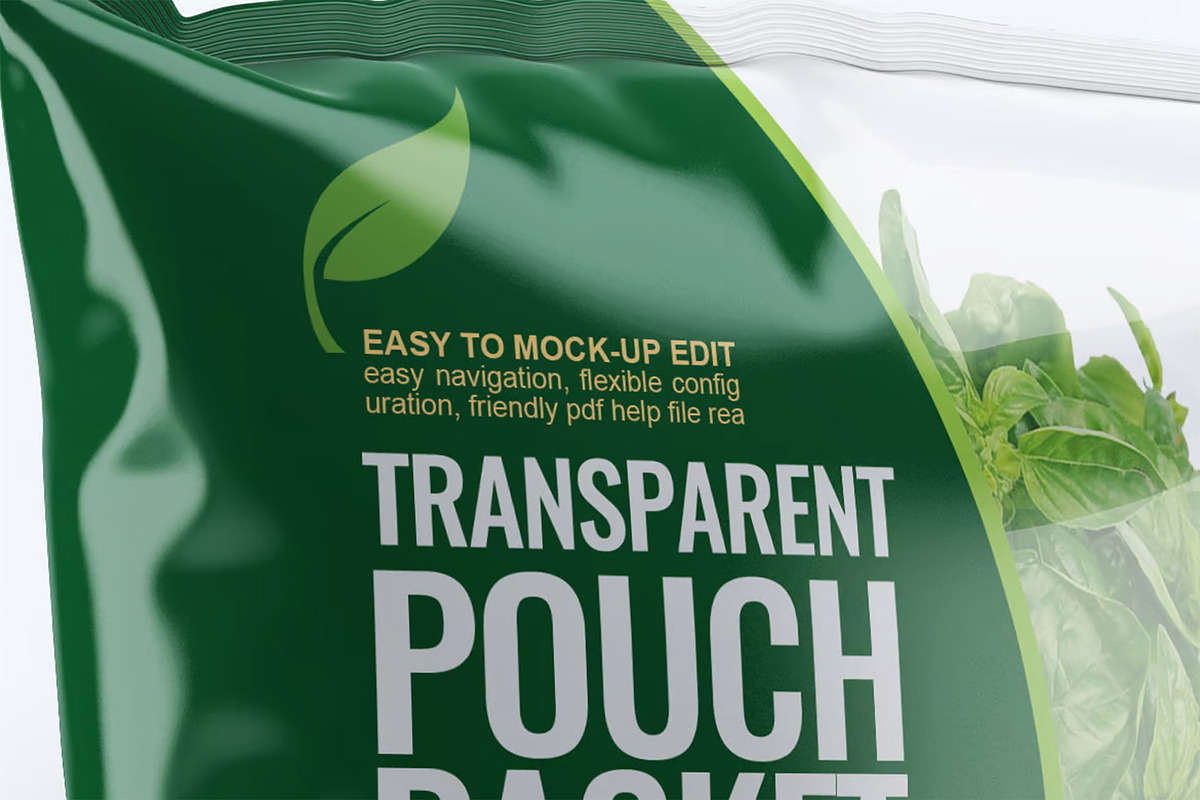 Transparent Pouch Packet Mock-Up, a Packaging Mockup by DesignRushMarket (Photo 10 of 10)