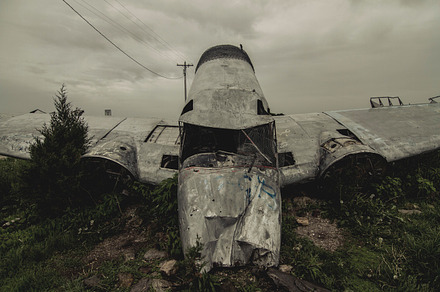 Airplane crash featuring airplane, abandoned, and field preview 6