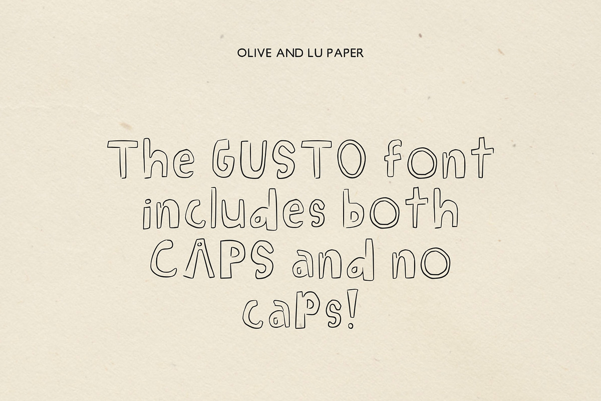 Gusto Bubble Font, a Sans Serif Font by Olive & Lu Paper (Photo 2 of 2)