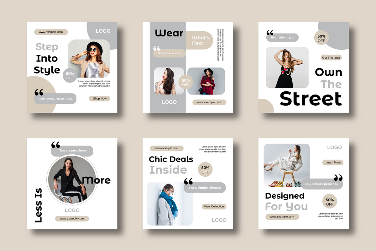 Fashion Social Media Template, a Social Media Template by MightyDesign (Photo 1 of 8)