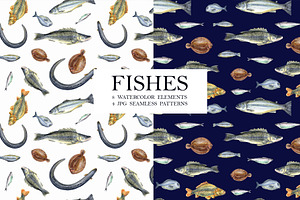 Watercolor FISHES