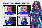 1500+ Hair Procreate Bundle, a Brush Add-On by Selentaori Studio (Thumbnail 15 of 15)