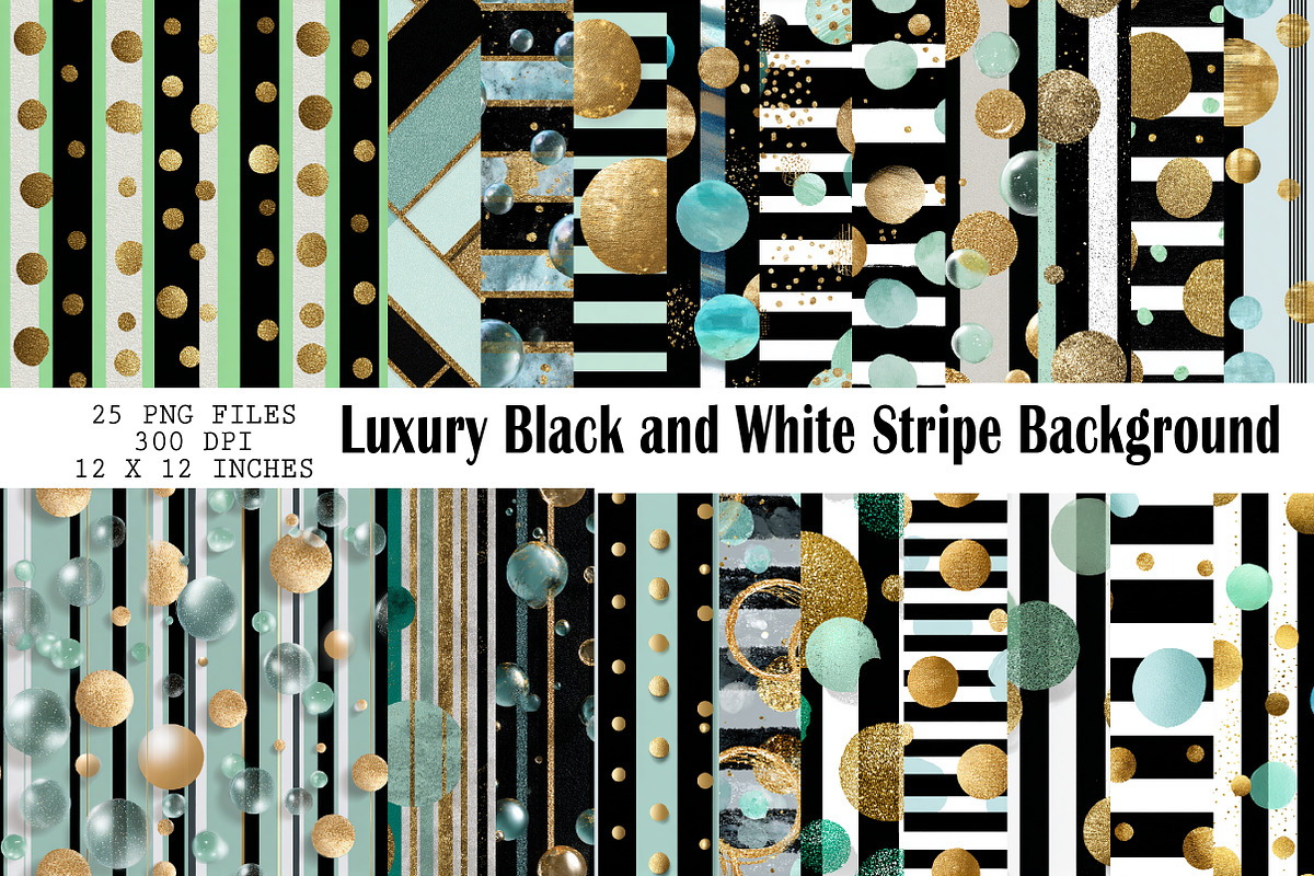 Black and White Stripe Background, a Pattern Graphic by CreationArt (Photo 1 of 5)