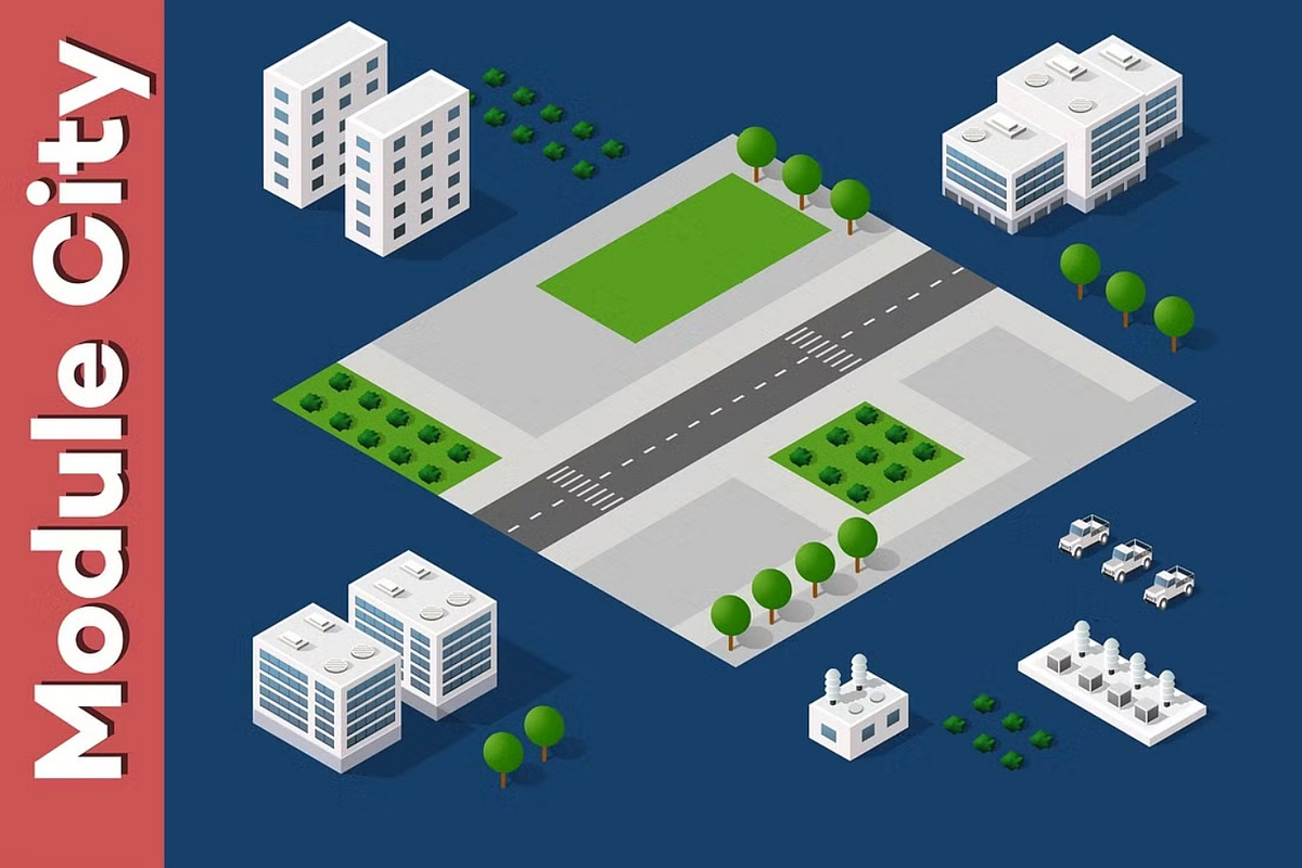 The isometric city with skyscraper, an Object Illustration by AlexZeL (Photo 2 of 4)