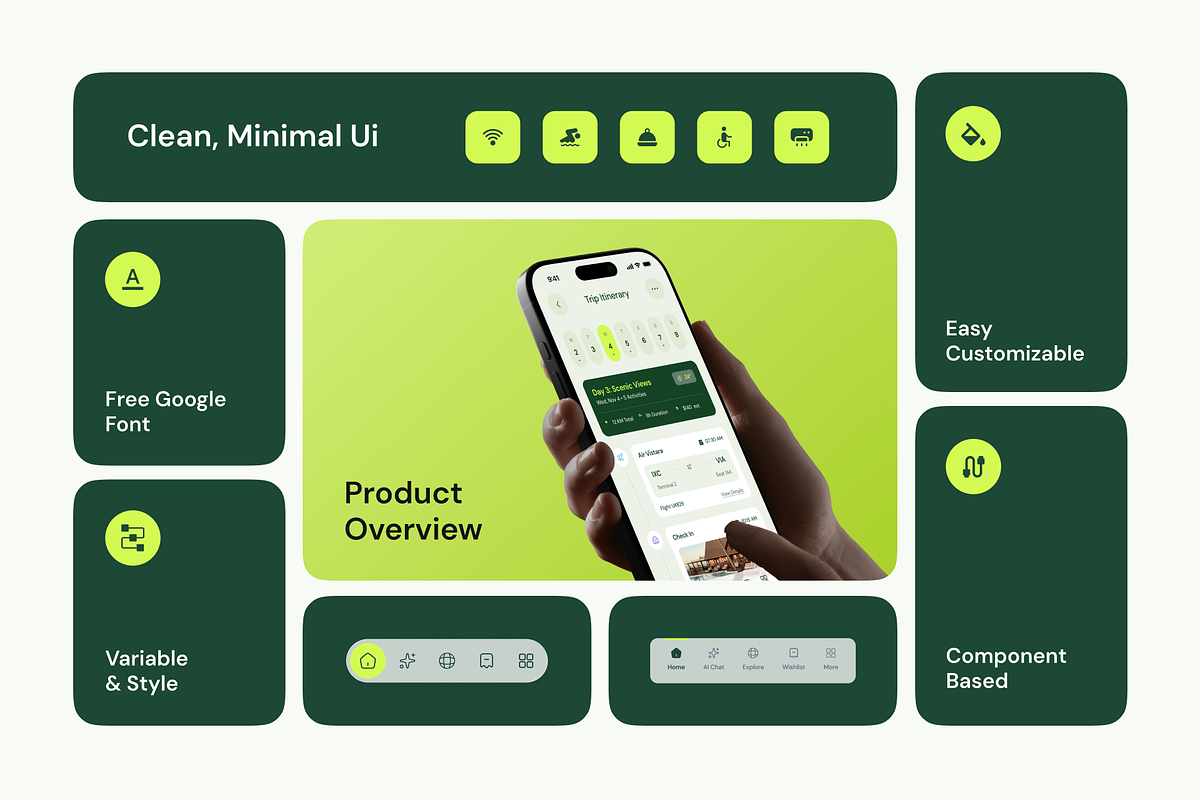 TRU - AI Powered Travel App UI Kit, an UI Kit Template by Brickclay (Photo 2 of 17)