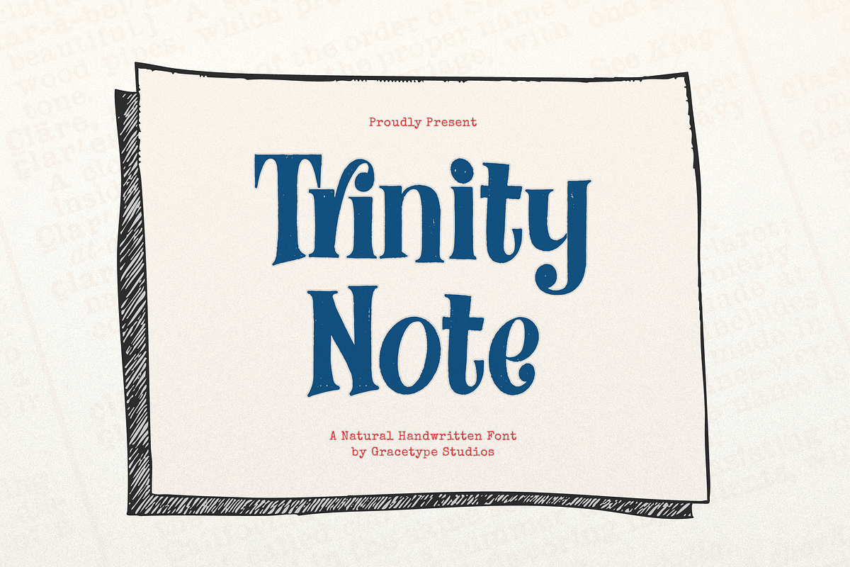Trinity Note | Natural Handwritten, a Handwritten Font by gracetype_studio (Photo 1 of 12)
