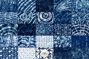 50 Indigo Shibori Tie Dye Textures, a Pattern Graphic by OlgaRom (Thumbnail 2 of 10)