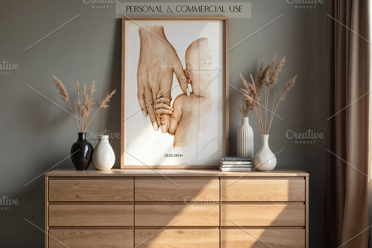Newborn and Mother's Hand, an Illustration by EkaterinaViArt (Photo 2 of 5)