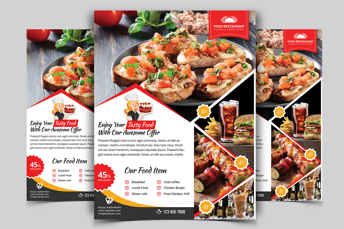 10 Restaurant Flyers Bundle 90% OFF, a Flyer Template by Imagine Design Studio (Photo 10 of 12)