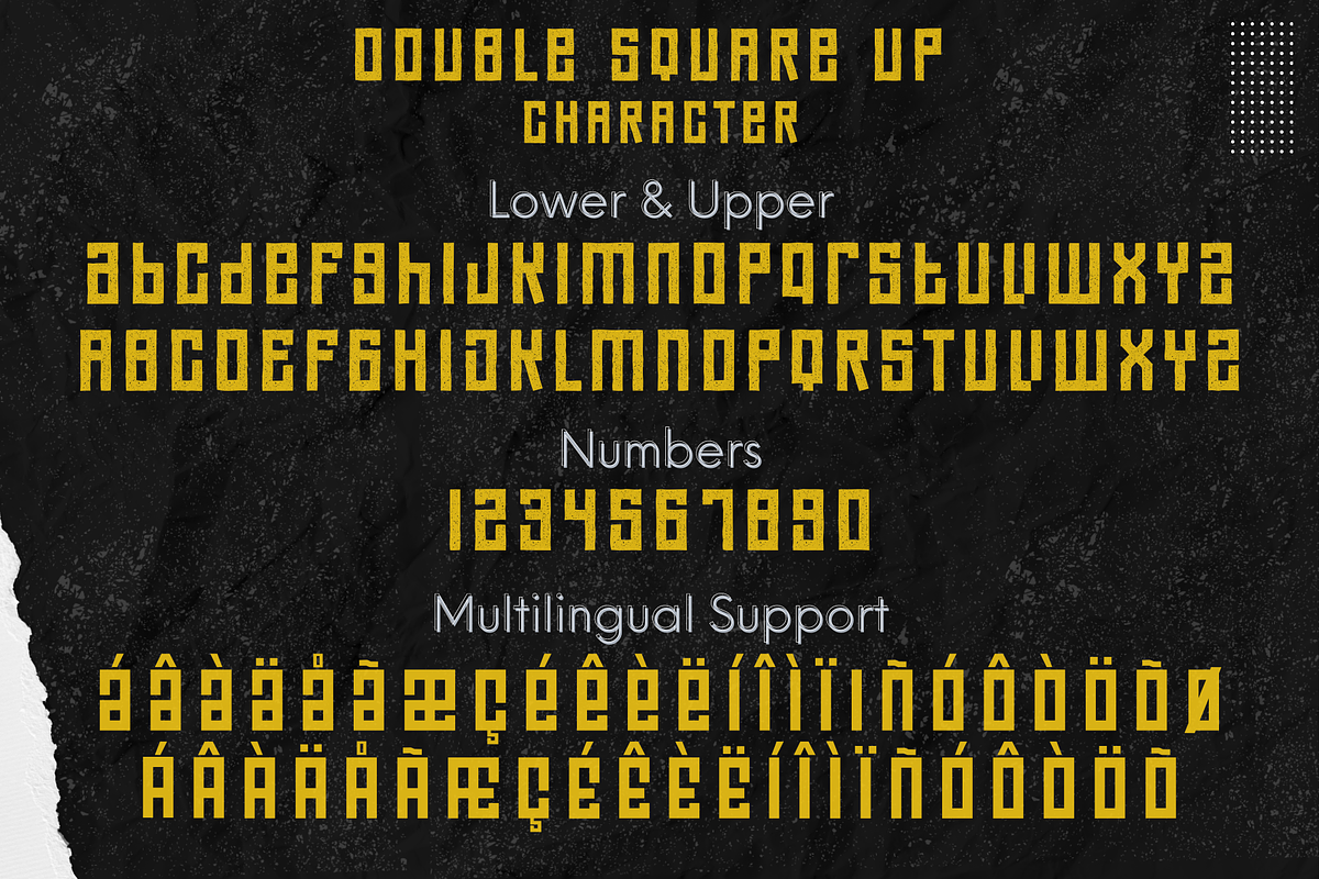 Double Square Font, a Font by Wellscript Studio (Photo 8 of 9)