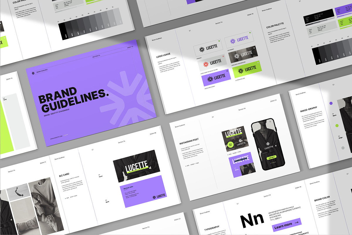 LUCETTE / Brand Guidelines, a Brochure Template by S A N D Y (Photo 5 of 12)