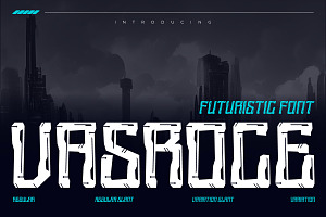 Vasroce - Futuristic Font, a Font by twinstd