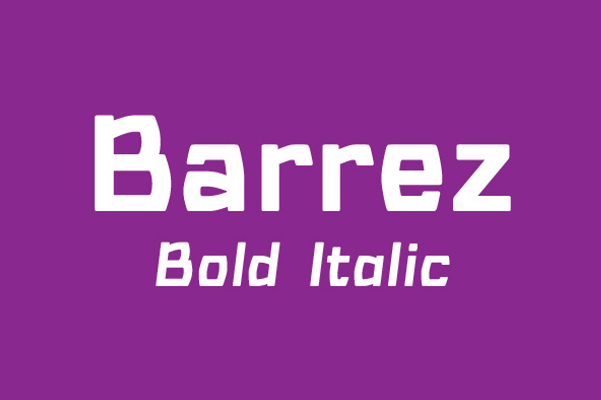 Barrez Bold Italic