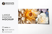 Front Poster Mockup Glossy Ratio 3x1, a Merchandise Mockup by Mockups by Carlos Viloria (Thumbnail 1 of 5)