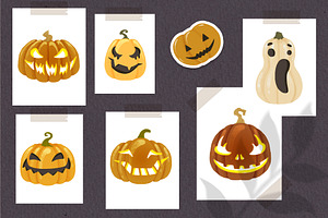 Evil Pumpkin Halloween Clipart