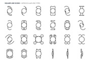 Square line icons, an Outline Icon by Howcolour (Thumbnail 14 of 85)