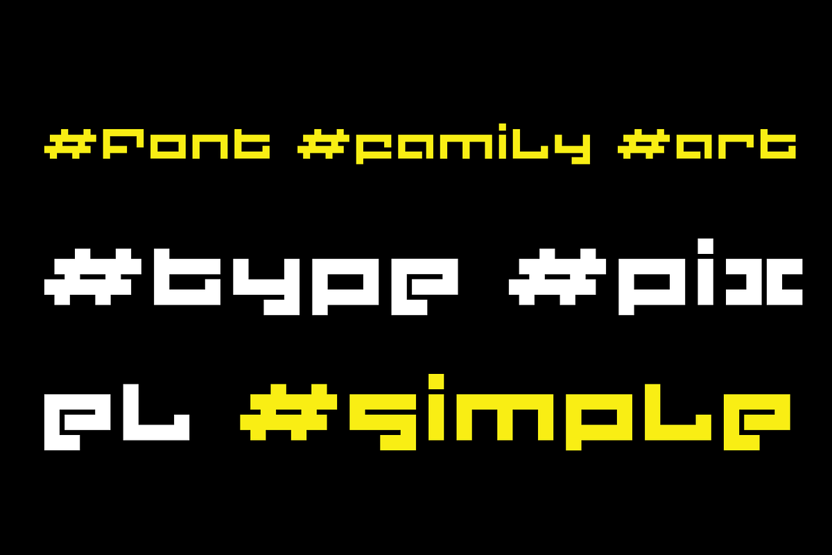 F Pixel Moc - Typeface Family, a Sans Serif Font by Fontsphere (Photo 9 of 9)