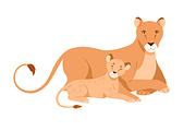 Cartoon lion from African jungle set, an Animal Illustration by Good Studio (Thumbnail 6 of 10)