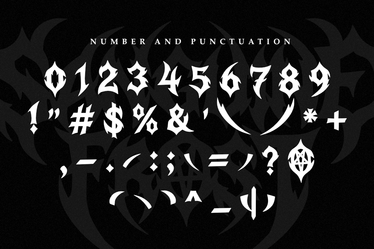 Sanguine Frost | Black Metal Font, a Blackletter Font by Masyafi Studio (Photo 4 of 9)
