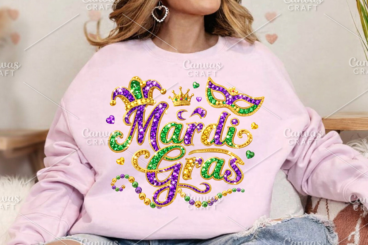 Sparkle Mardi Gras PNG, an Illustration by Canvas Craft (Photo 3 of 6)